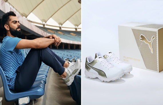 Dunzo & Puma India Works Together to Deliver Virat Kohli Worn One8 Golden Spikes